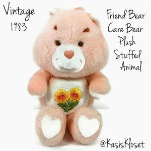 Vintage Care Bear Friend Bear Plush Stuffed Animal
